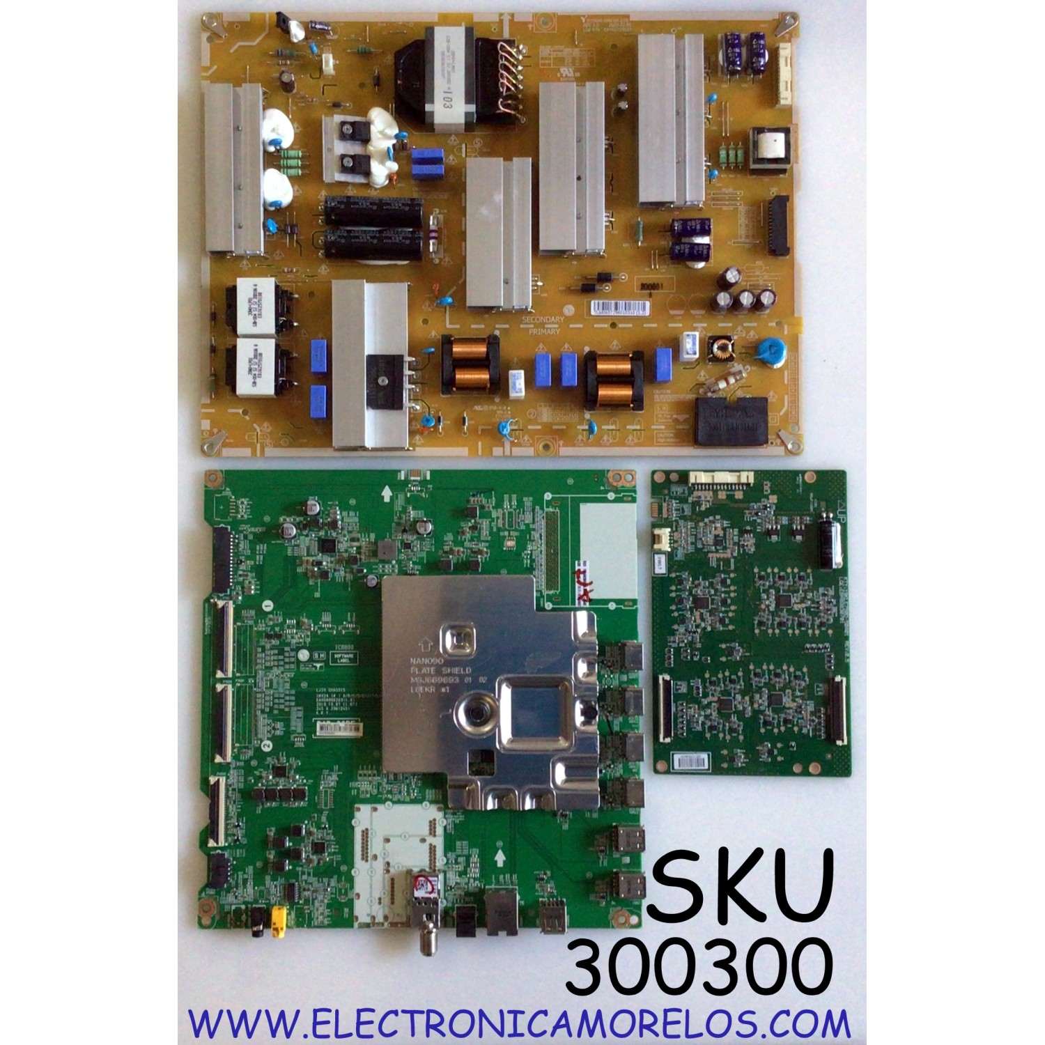KIT DE TARJETAS PARA TV LG OLED / MAIN EBT66468201 / EAX68990203 / EAX68990205 / DRIVER EBR89830701 / 19KLE750D / FUENTE EAY65729601 / LGP75L-20SP / PANEL NC750DQB-AAJH1 / MODELOS 75NANO91ANA / 75NANO90UNA / 75NANO90UNA.BUSWLJR / 75NANO91ANA.BUSWLJR